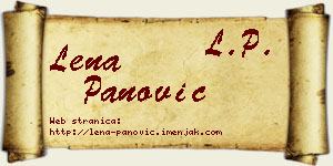 Lena Panović vizit kartica